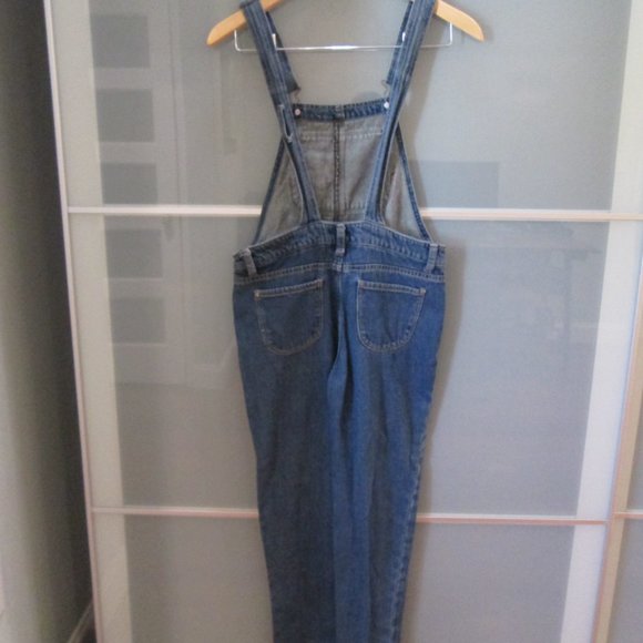 JORDACHE GIRL'S JUNIOR BIB BLUE JEAN OVERALLS - Picture 4 of 7